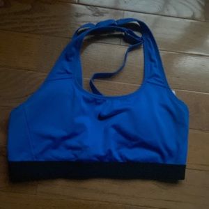 Blue Nike sports bra